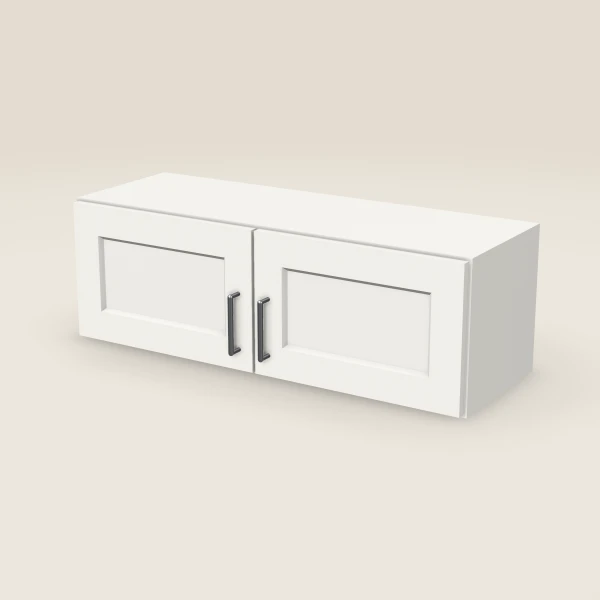 36" Wall Cabinet — 12" High, Double Door, 3D picture