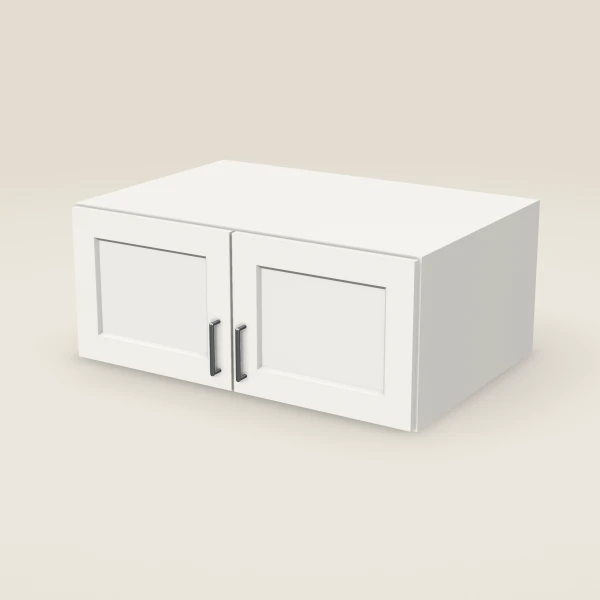 36" Wall Cabinet — 15" High, 24" Deep, Double Door, 3D picture
