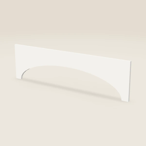 Cenefa arqueada — 12" x 42", imagen en 3D
