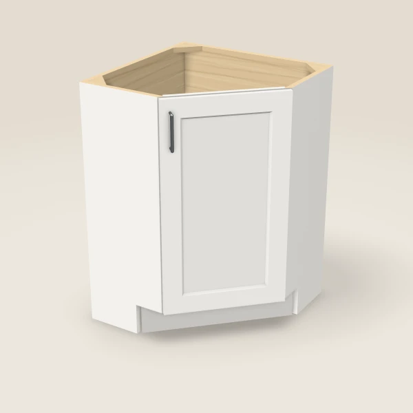 24" Base End Angle Cabinet, 3D picture
