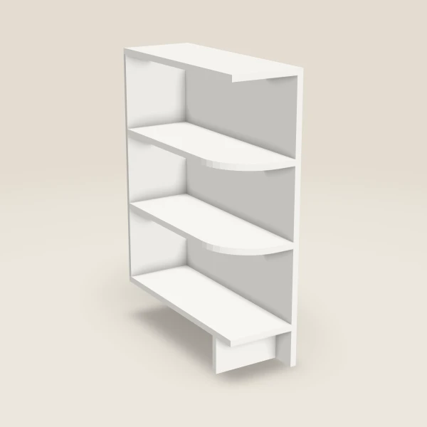 9" Base End Open Shelf, 3D picture
