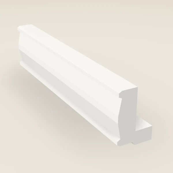 Moldura inferior (light rail) — 8', imagen en 3D