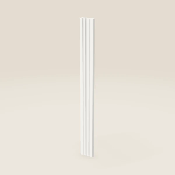 Relleno acanalado de 3" — 30" de largo, imagen en 3D