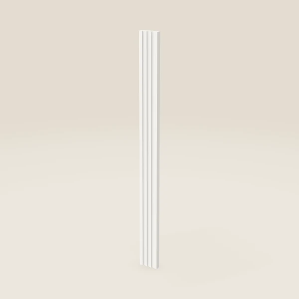 Relleno acanalado de 3" — 36" de largo, imagen en 3D