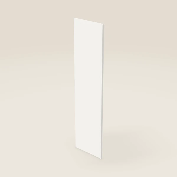 Refrigerator End Panel — 24" x 96", 1½" Return — White Shaker, 3D picture