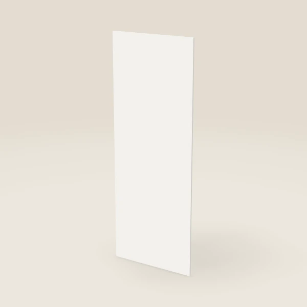 Refrigerator End Panel — 36" x 96" — White Shaker, 3D picture