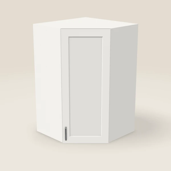 27" Wall Diagonal Corner — 42" High, 15" Deep, 3D picture